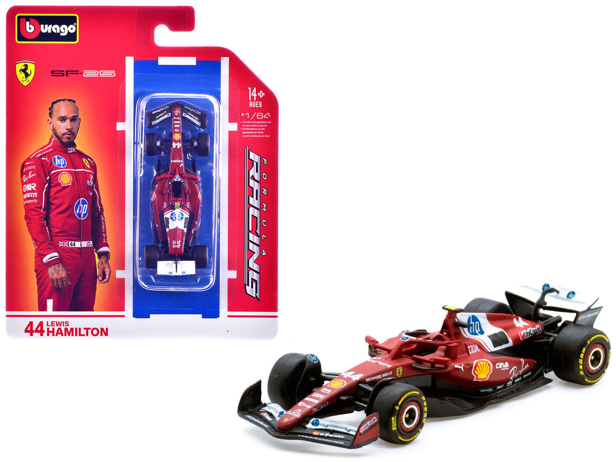 Ferrari SF-25 #44 Lewis Hamilton Formula One F1 World Championship (2025) "Formula Racing" Series 1/64 Diecast Model Car by Bburago