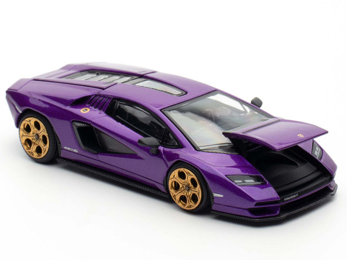 Lamborghini Countach LPI 800-4 Viola Pasifae Purple Metallic "Hong Kong Toycar Salon 2025" 1/64 Diecast Model Car by Pop Race